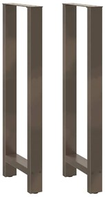 4013355 vidaXL Крака за бар маса, естествена стомана, 2 бр., 50 x (110-111) см, стомана