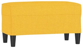 349388 vidaXL Пейка, светложълта, 70x35x41 см, плат