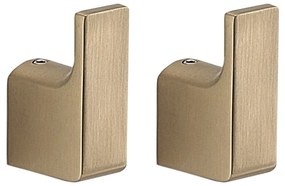 Стенни метални комплект куки 2 бр. златни Gedy Pirenei – Sapho