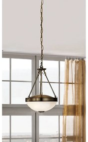 Бяло и златисто висящо осветително тяло със стъклен абажур ø 31 cm SAVOY – EGLO