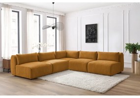 Ъглов диван в цвят горчица (променлив) Jeanne - Bobochic Paris