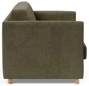 Тъмнозелен велурен разтегателен диван Olan - Innovation