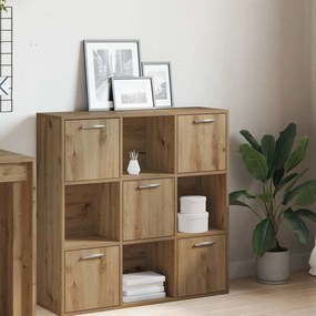 856059 vidaXL Рафт за книги Artisan Дъб 90x28x90 cm Инженерна дървесина
