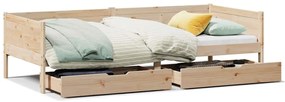 3302094 vidaXL Легло с чекмеджета, без матрак, 80x200 см, масивно дърво