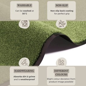 Зелена постелка Wash &amp; Clean, 39 x 58 cm - Hanse Home