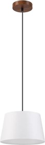 Полилей на кабел AIDA 1xE27/60W/230V диаметър 25 cm дъб/орех/бял