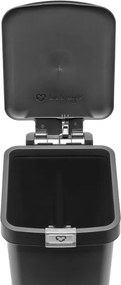Кош за боклук с педал Brabantia StepUp 1008476, 10 л, Екологични материали, Голям отвор, Тъмносив