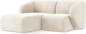 Бежов шенилов ъглов диван (ляв ъгъл) Lani – Makamii