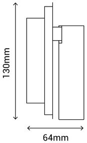 Черна стенна лампа, дължина 13 cm Milu - SULION