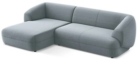 Светлосин кадифен ъглов диван (ляв ъгъл) Moana – Makamii
