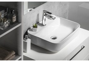 Стояща батерия за мивка в лъскаво-сребрист цвят Pax – Sapho