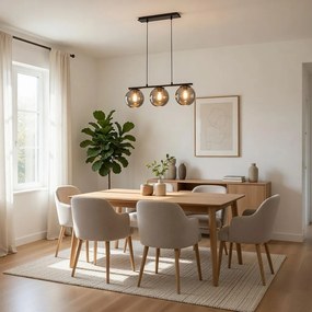 Пендел ТРЕВИЗО, черен/сив, 3хE27