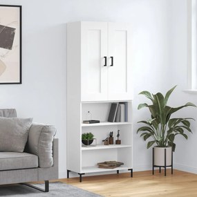 3200065 vidaXL Висок шкаф, бял, 69,5x34x180 см, инженерно дърво