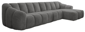 Сив ъглов диван (десен ъгъл) Shell – Miuform