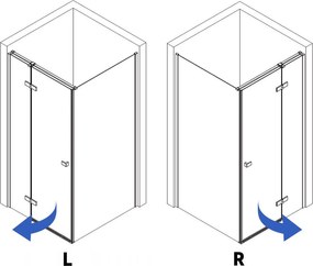 Душ кабина Rea Atlas 120x80 Brush Gold