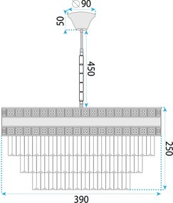 Пендел Cristal G047-CP 40CM GOLD