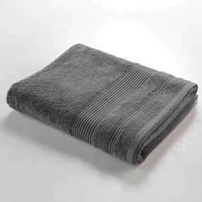 Тъмносива памучна хавлиена кърпа от тери 90x150 cm Tendresse – douceur d'intérieur