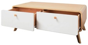 Бяла/естествена маса за телевизор от декор от дъб 100x40 cm Caitlin – Støraa