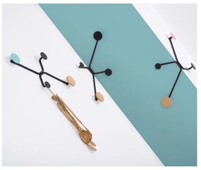 Черна ъглова стенна закачалка Hook - Gazzda