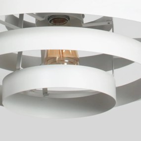 Retro hanglamp wit rond - Halo Cirque