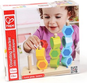Hape - Разноцветни дървени форми за нанизване