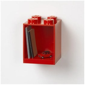 Детски червен стенен рафт Brick 4 - LEGO®