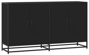 3300815 vidaXL Сайдборд, черен, 134x35x76 см, инженерно дърво