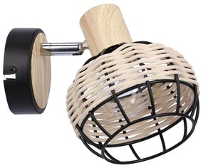 Черно-кремава стенна лампа ø 12 cm Tajga - Candellux Lighting