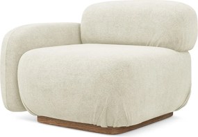 Кремав модул за диван от букле (ляв ъгъл) Ailani – Makamii