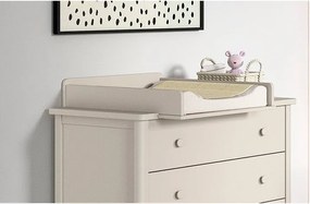 Бежов детски скрин с маса за преповиване 89x90x55 cm Swingo – Vipack