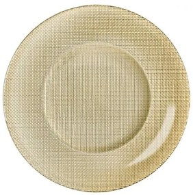 Bormioli Rocco - Стъклено плато за сервиране 31см GOLD INCA METALIC-(4.50012)