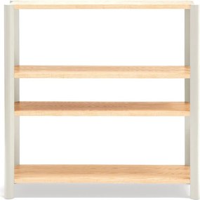 Кремав/в светло естествен цвят стелаж от декор от дъб 126x128x43 cm Bona – Teulat