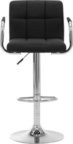 283415 vidaXL Бар стол, черен, текстил