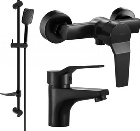 Mexen Caro DF62 комплект за душ, черен - 746604DF62-70