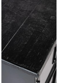 Черен метален шкаф 65x105 cm Ferre - White Label