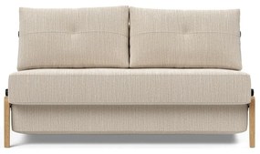 Бежов разтегателен диван, 96 x 147 cm Innovation Cubed Wood Linen Sand Grey