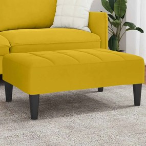 4007388 vidaXL Табуретка, жълта, 77x55x31 см, кадифе