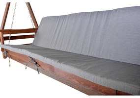 Градинска люлка от масивно дърво в сив и кафяв цвят Adelaida – Rojaplast