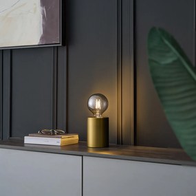 Модерна настолна лампа месинг 13 см - Cylinder