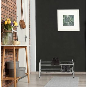 Метален телескопичен стелаж за обувки в сребрист цвят – Premier Housewares