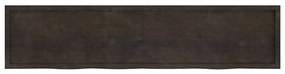 3156467 vidaXL Плот за маса тъмнокафяв 220x50x(2-6) см обработен масивен дъб