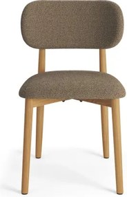 АЛMО Кафяв Таупе (тъкан Монза 40)/рамка лакиран дъб - ДЪРВЕН СТОЛ БУКЛЕ ЗА ДНЕВНА, ТРАПЕЗАРИЯ, КУХНЯ РЕТРО