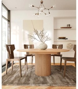 Кръгла сгъваема маса за хранене от дъб ø 115 cm Malaga - Bonami Selection