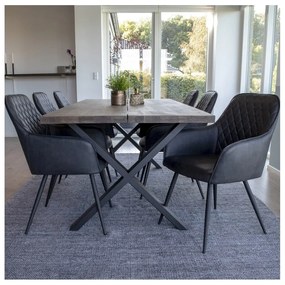 Тъмносиви тапицирани трапезни столове в комплект с подлакътници 2 бр. Harbo – House Nordic