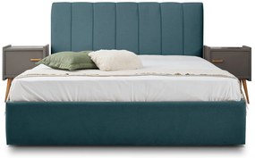 Тапицирано легло New York-Petrol-90 x 200-Με μηχανισμό ανύψωσης