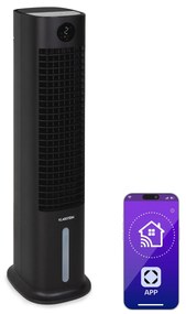 Klarstein Skytower Grand Smart, охладител на въздуха, 80 W, 480 m³/h, 8 литра, преносим