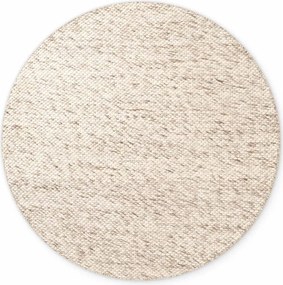 Бежов/в естествен цвят ръчно изработен вълнен кръгъл килим ø 160 cm Lyon Beans – Elle Decoration