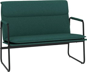 351355 vidaXL Пейка, тъмнозелена, 100x64x80 см, плат