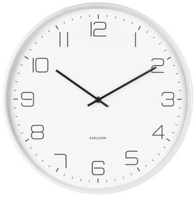 Бял стенен часовник , ø 40 cm Lofty - Karlsson