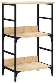 835265 vidaXL Библиотека дъб сонома 50x33x82 см инженерно дърво и желязо